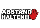 Aufkleber Abstand halten Stop Hinweis Schild Auto PKW Car Sticker...