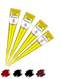 4x FADEDA Henna Kegel | 4x 25g natürliche Paste | 2x Schwarz, 1x...