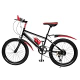 Mqwdxzfes 20 Zoll Kinderfahrrad, 7 Gang Mountainbike Mit Kotflügeln &...