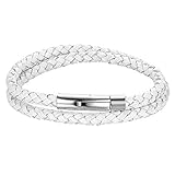 Cupimatch Herren Lederarmband, Leder Kordelkette Geflochten Armband...