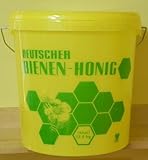 4X 12,5kg Honigeimer gelb m.Deckel mit Aufdruck 6,60€/St Höhe 26 cm, Ø...