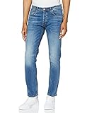 Herren Jack & Jones Jeans Tim Straight Legs Slim Fit Flat Front Tim...