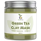 Grüner Tee Gesichtsmaske 250g, vegan - NATURKOSMETIK Anti Pickel, Mitesser...