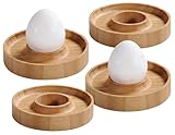 KESPER | Eierbecher, 4er Set, Material: Bambus, Maße: Ø 10 cm, Höhe: 2...