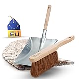 Novaliv 1x Kehrschaufel Set verzinkt Kokos Handfeger und Schaufel Set...