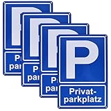 4 Stück PrivatParkplatz Schilder, 20 x 30 cm PrivatParkplatz Schilder...