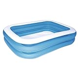 Bestway - Deluxe rechteckiger blauer aufblasbarer Pool, 211 x 132 x 46 cm,...