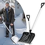 BACOENG Schneeschaufel, Schneeschieber Breite 450 mm, mit D-Förmigem...