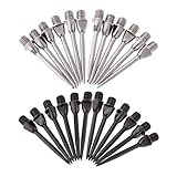 Teesea Hammerkopfspitzen, Standard, bewegliche Punkte, Schwarz und Silber,...
