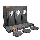 shinfly Tischsets Abwaschbar Platzsets aus Filz 18er Set, Abwischbar...