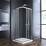 Goezes Duschkabine Eckeinstieg, Duschkabine 80x80cm Eckeinstieg Schiebetür...