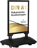 Plakatständer Keitum Wind Line DIN A1 schwarz | beidseitig für 2 Plakate...