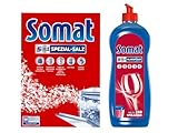 Somat 5in1 Spülmaschinenpflege SET, Klarspüler 750ml & Spezial-Salz...