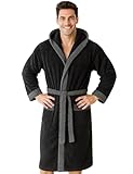 Morgenstern Bademantel Herren Kapuze Frottee 100% Baumwolle OEKO-TEX® Lang...