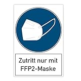 stempel-fabrik – Plakate 'Zutritt nur mit FFP2-Maske' – FFP2...