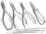 Nagelzange Fußpflege-Instrumente Set 7-teilig Nagelzangen für starke...