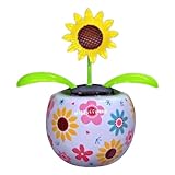 Luckxing Wackelfigur Blume, Solar Tanzende Blume Solarblume Wackelfigur...