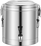 Getränkespender aus Edelstahl mit isolierter Thermoskanne für heiße und...