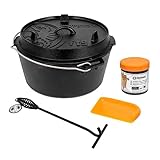 Petromax Feuertopf ft9-t Einsteiger-Set - Dutch Oven mit Standfüßen...