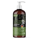 Greenpet Lachsöl für Hunde & Pferde 1 Liter - Omega 3 Natur Fischöl für...