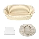 Clheatky Gärkörbchen Oval, 25 x 15 x 8.5 cm Gärkorb zum Brotbacken Set,...