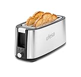 Ufesa Toaster Toastie Duo 750W aus Edelstahl, 2 Lange Schlitze, 7...