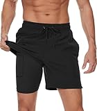 Kfnire Badehose Herren Badeshorts 2-in-1 Schnelltrocknend Badehose für...