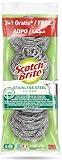 Scotch-Brite Edelstahl-Spirale, 3 Stück + 1 GRATIS - gut für...