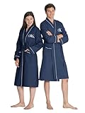 AW BRIDAL Herr & Frau Bademantel Set Marineblau - XXL Bademantel für...
