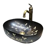 CYQQRDZSW Keramik-Retro-Waschbecken für Badezimmer, Kunst-Handwaschbecken,...