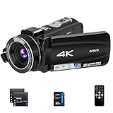 ORDRO 4K Videokamera Camcorder Ultra HD Camcorder mit 10-Fach Optischem...