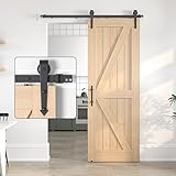 SANKEYTEW Schiebetür Set ohne Tür, 201cm, Holz Scheunentür Schiebetür...