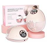 Wagxoey Milchpumpe Elektrisch, Elektrische Milchpumpe Handsfree 4 Modi 12...