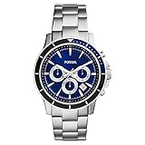 Fossil Uhr für Herren Briggs, QuarzChronographenwerk, 42 mm silberfarbenes...