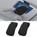 Heshebuy 2 Stück Brillenhalter für Auto Sonnenblende, Brillenhalter für...