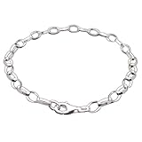 Melina Damen-Charmsarmband Oval 925 Sterling silber 19 cm 1900004