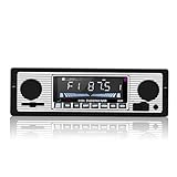 Classic Car Stereo Bluetooth Car Radio 2 Knob Single Din 60WX4 FM...