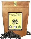 UNCLE SPICE® Schwarzer Kampot Pfeffer - 120g Kampot Pfeffer schwarz -...