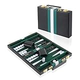 11 Zoll Brettspiel für 2 Spieler, Komplett Backgammon-Set im Koffer...