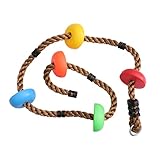 Beaupretty Kletterseil mit Bunter Tellerschaukel Outdoor Schaukelspielzeug...