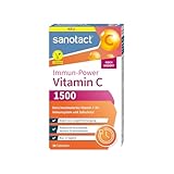 sanotact® Vitamin C 1500 – hochdosiert & vegan – 30 Tabletten Depot...