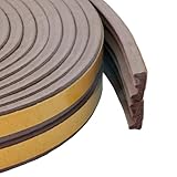 PRIOstahl® Fensterdichtung Selbstklebend 50m E-Profil Braun Dichtband...