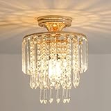 FRIDEKO HOME Modern Kronleuchter Kristall Deckenleuchte Gold,Kleine...