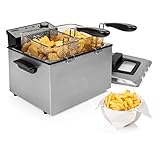 Princess Fritteuse – 3270 Watt, 5 Liter, Thermostat, 3 Frittierkörbe,...