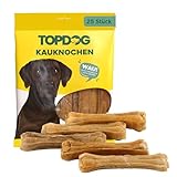 Topdog Kauknochen Hund 25 Stück 12,5 cm - Rinderhautknochen für Hunde aus...