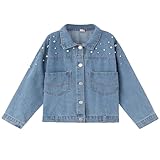Banibear Mädchen Pearls Denim Jacke Oberbekleidung, Perlen, 12-14 Jahre