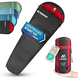 NORDMUT® Schlafsack Erwachsene – kleines Packmaß & ultraleicht...