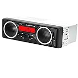 Single Din Auto Stereo Bluetooth, 12V-24V 1 Din Autoradio mit zwei...