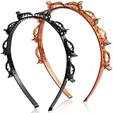 LOPHE Haarband mit Clips, 2 Stück Double Bangs Hairstyle Clip für Damen,...