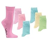 6 Paar Paar Bambus Socken pastell Bambussocken Softrand ohne Gummi Damen...